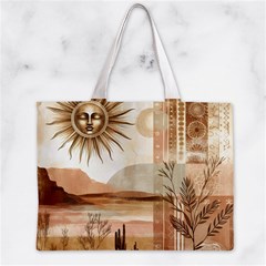 Abstract Sun Boho Bohemian Design Zipper Mini Tote Bag from ArtsNow.com Front