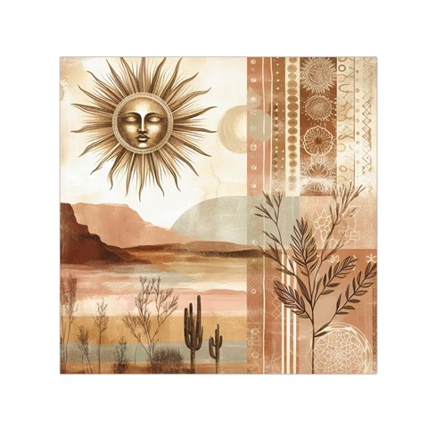 Abstract Sun Boho Bohemian Design Square Satin Scarf (30  x 30 ) from ArtsNow.com Front