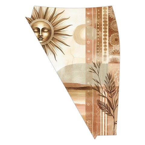 Abstract Sun Boho Bohemian Design Midi Wrap Pencil Skirt from ArtsNow.com Front Left