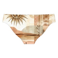 Abstract Sun Boho Bohemian Design Cross Back Hipster Bikini Set from ArtsNow.com Back Under