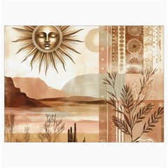 Abstract Sun Boho Bohemian Design Roll Up Canvas Pencil Holder (M) from ArtsNow.com Front