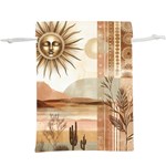 Abstract Sun Boho Bohemian Design Lightweight Drawstring Pouch (XL)