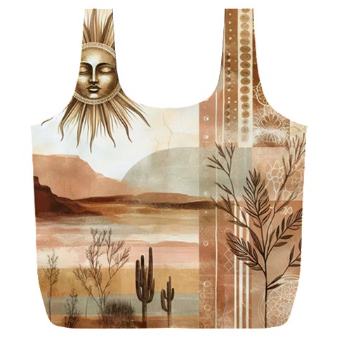 Abstract Sun Boho Bohemian Design Full Print Recycle Bag (XXL) from ArtsNow.com Front