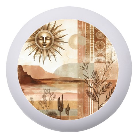 Abstract Sun Boho Bohemian Design Dento Box with Mirror from ArtsNow.com Front