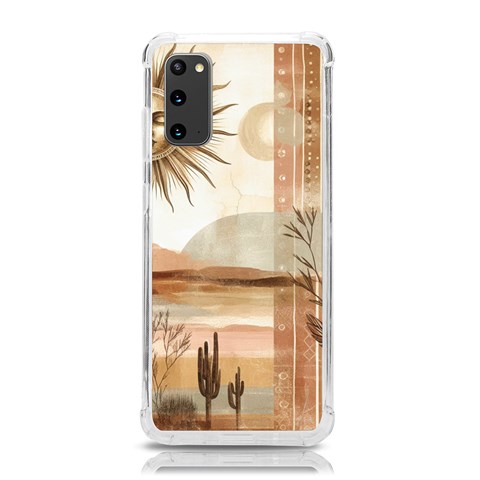 Abstract Sun Boho Bohemian Design Samsung Galaxy S20 6.2 Inch TPU UV Case from ArtsNow.com Front