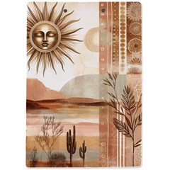 Abstract Sun Boho Bohemian Design A4 Acrylic Clipboard from ArtsNow.com Back