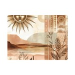 Abstract Sun Boho Bohemian Design Premium Plush Fleece Blanket (Mini)