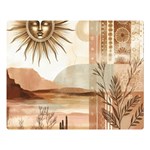 Abstract Sun Boho Bohemian Design Premium Plush Fleece Blanket (Large)