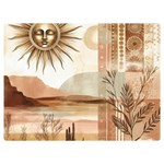 Abstract Sun Boho Bohemian Design Premium Plush Fleece Blanket (Extra Small)