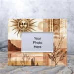 Abstract Sun Boho Bohemian Design White Tabletop Photo Frame 4 x6 