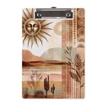 Abstract Sun Boho Bohemian Design A5 Acrylic Clipboard