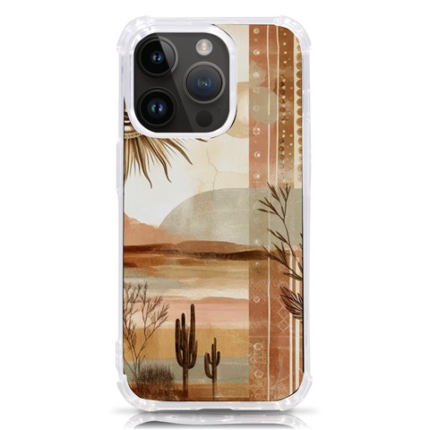 Abstract Sun Boho Bohemian Design iPhone 14 Pro TPU UV Print Case from ArtsNow.com Front