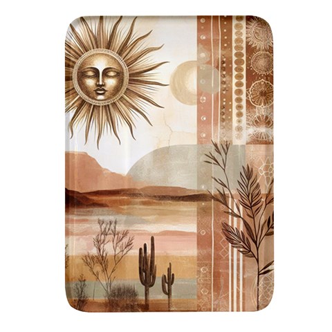 Abstract Sun Boho Bohemian Design Rectangular Glass Fridge Magnet (4 pack) from ArtsNow.com Front