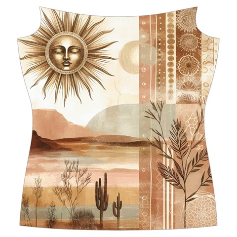 Abstract Sun Boho Bohemian Design Women s Cut Out Long Sleeve T Front