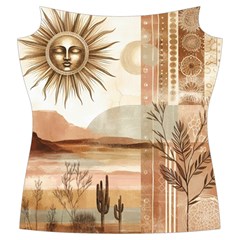 Abstract Sun Boho Bohemian Design Women s Cut Out Long Sleeve T Front