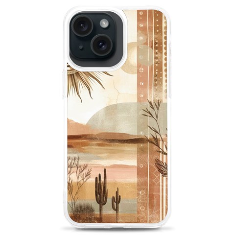 Abstract Sun Boho Bohemian Design iPhone 15 Plus TPU UV Print Case from ArtsNow.com Front