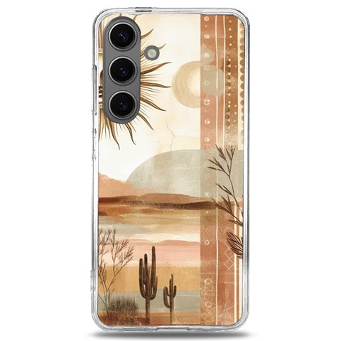 Abstract Sun Boho Bohemian Design Samsung Galaxy S24 6.2 Inch TPU UV Case from ArtsNow.com Front