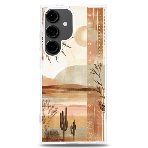 Abstract Sun Boho Bohemian Design Samsung Galaxy S24 Plus 6.7 Inch TPU UV Case from ArtsNow.com Front