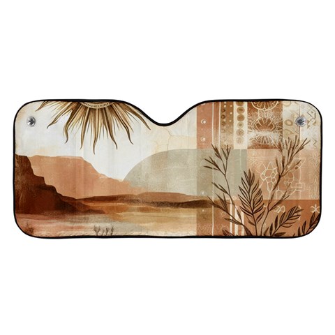 Abstract Sun Boho Bohemian Design Car Windshield Sunshade from ArtsNow.com Front