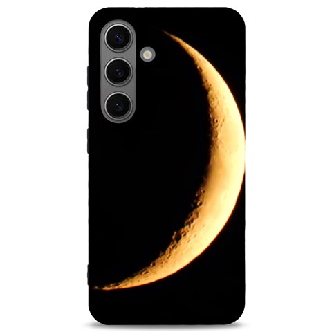 Moon Phone Case Samsung Galaxy S24 6.2 Inch Black TPU UV Case from ArtsNow.com Front