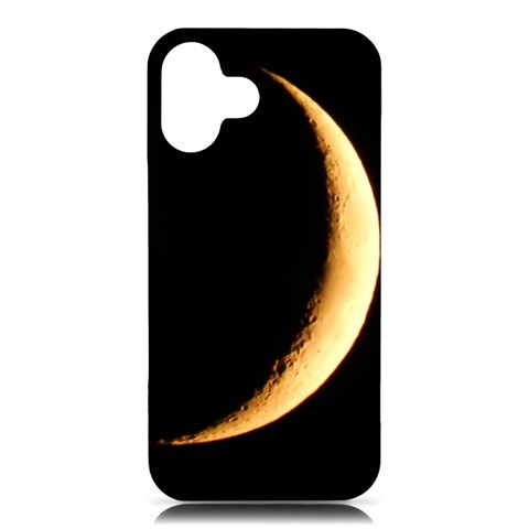 Moon Phone Case iPhone 16 Plus Black UV Print PC Hardshell Case from ArtsNow.com Front