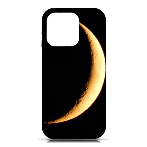 Moon Phone Case iPhone 16 Pro Black UV Print PC Hardshell Case from ArtsNow.com Front