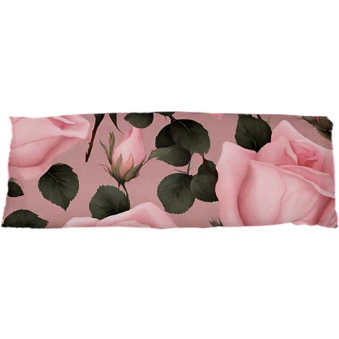 Pink Roses 17 x47  Body Pillow Case Dakimakura (Two Sides) from ArtsNow.com Front