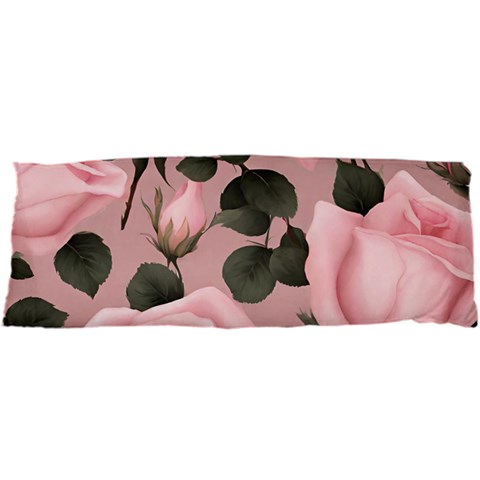 Pink Roses 25 x67  Body Pillow Case Dakimakura (Two Sides) from ArtsNow.com Front