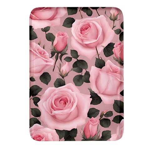 Pink Roses Rectangular Glass Fridge Magnet (4 pack) from ArtsNow.com Front