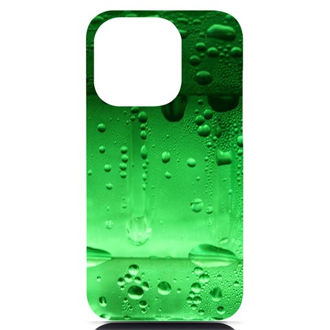 Cool Water Green iPhone 14 Pro Black UV Print PC Hardshell Case from ArtsNow.com Front