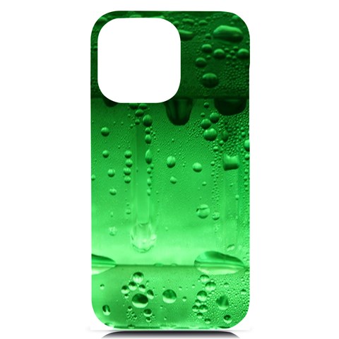 Cool Water Green iPhone 14 Pro Max Black UV Print PC Hardshell Case from ArtsNow.com Front