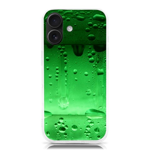 Cool Water Green iPhone 16 TPU UV Print Case from ArtsNow.com Front