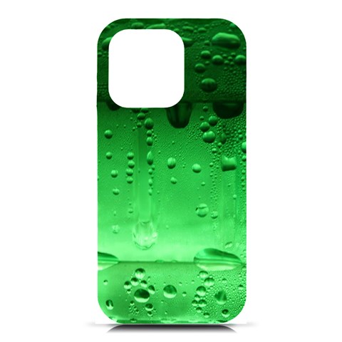 Cool Water Green iPhone 16 Pro Black UV Print PC Hardshell Case from ArtsNow.com Front