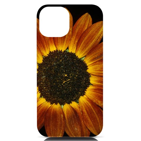 Orange Sunflower Phone Case iPhone 14 Black UV Print PC Hardshell Case from ArtsNow.com Front