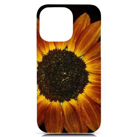 Orange Sunflower Phone Case iPhone 14 Pro Max Black UV Print PC Hardshell Case from ArtsNow.com Front