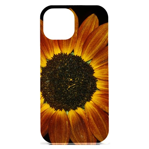 Orange Sunflower Phone Case iPhone 15 Plus Black UV Print PC Hardshell Case from ArtsNow.com Front