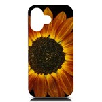 Orange Sunflower Phone Case iPhone 16 Black UV Print PC Hardshell Case