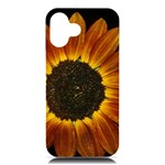 Orange Sunflower Phone Case iPhone 16 Plus Black UV Print PC Hardshell Case