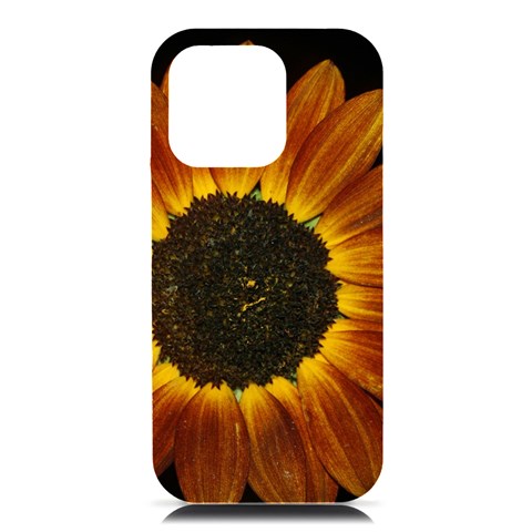 Orange Sunflower Phone Case iPhone 16 Pro Max Black UV Print PC Hardshell Case from ArtsNow.com Front