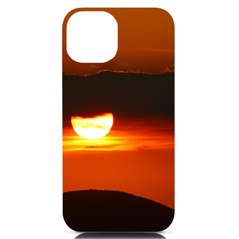 Orange Sunset iPhone 14 Black UV Print PC Hardshell Case from ArtsNow.com Front