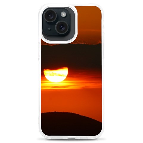 Orange Sunset iPhone 15 Plus TPU UV Print Case from ArtsNow.com Front