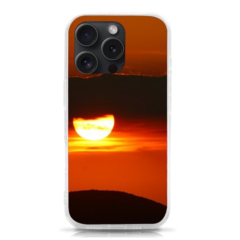 Orange Sunset iPhone 15 Pro TPU UV Print Case from ArtsNow.com Front