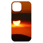 Orange Sunset iPhone 15 Black UV Print PC Hardshell Case