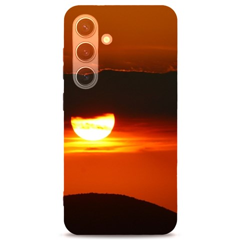 Orange Sunset Samsung Galaxy S24 6.2 Inch Black TPU UV Case from ArtsNow.com Front