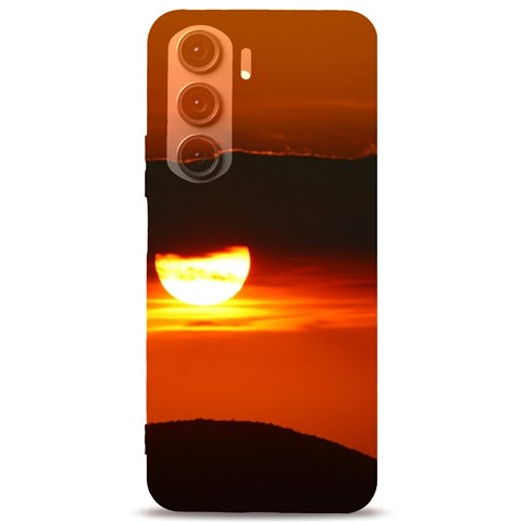 Orange Sunset Samsung Galaxy S24 Plus 6.7 Inch Black TPU UV Case from ArtsNow.com Front