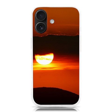 Orange Sunset iPhone 16 TPU UV Print Case from ArtsNow.com Front