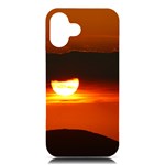 Orange Sunset iPhone 16 Plus Black UV Print PC Hardshell Case