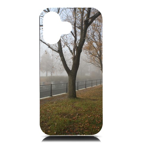 Lachine Canal Montreal iPhone 16 Black UV Print PC Hardshell Case from ArtsNow.com Front