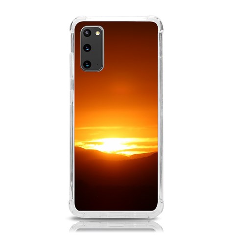 Orange Sunset Over The Mountains Samsung Galaxy S20 6.2 Inch TPU UV Case from ArtsNow.com Front