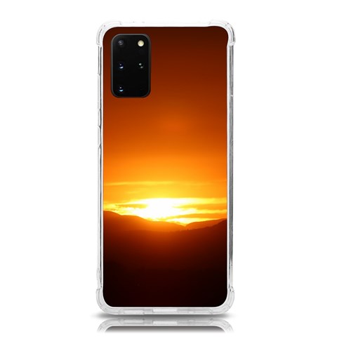 Orange Sunset Over The Mountains Samsung Galaxy S20 Plus 6.7 Inch TPU UV Case from ArtsNow.com Front